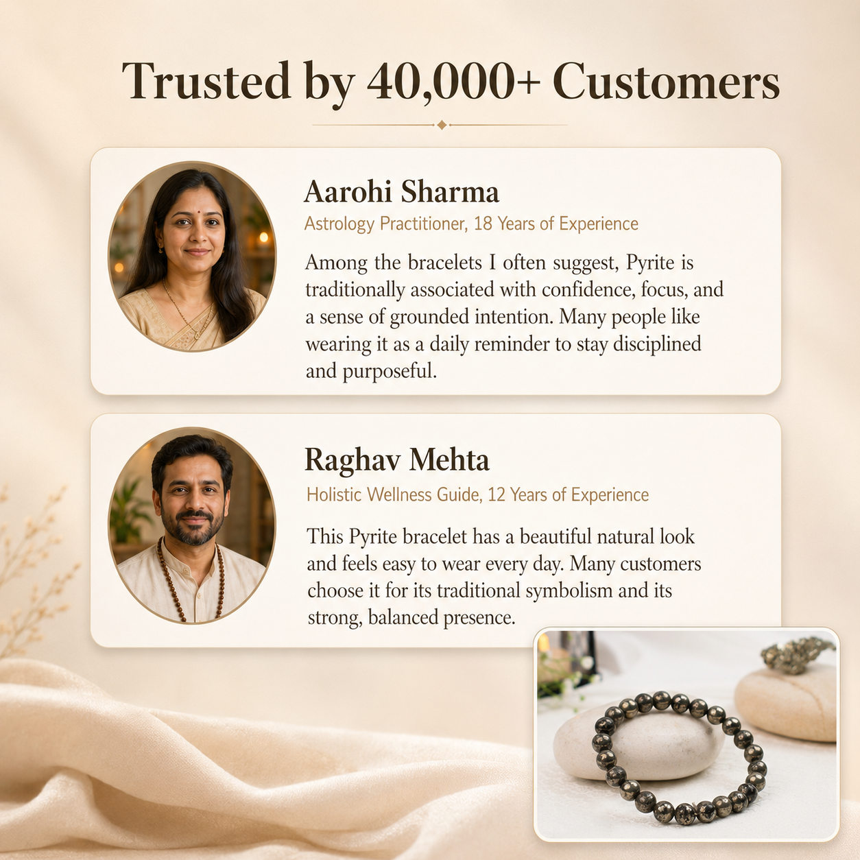Shree Dhan – Pyrite 8mm Bracelet