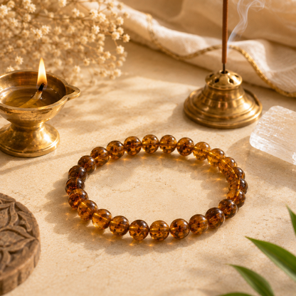 Natural Amber 8mm Bracelet