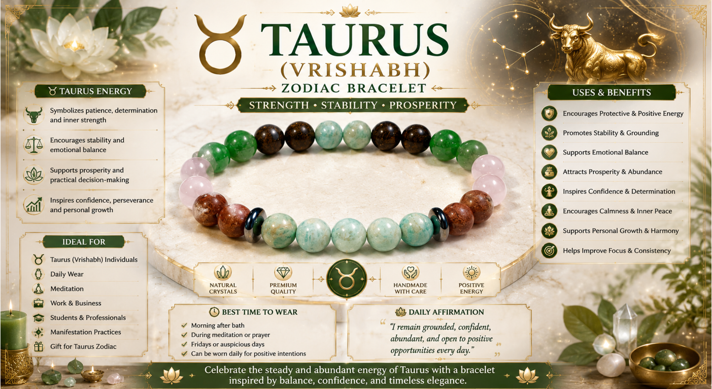 Taurus (Vrishabh) Zodiac Bracelet
