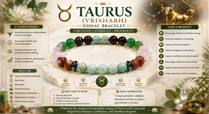Taurus (Vrishabh) Zodiac Bracelet