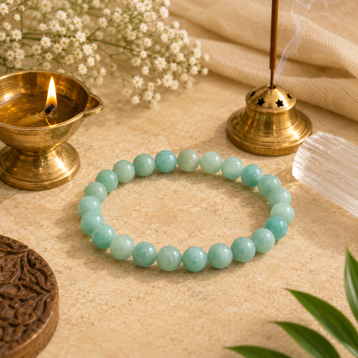 Natural Amazonite 8mm Bracelet