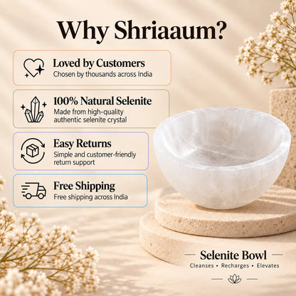 Selenite Crystal Bowl – Shuddhi, Cleansing & Charging