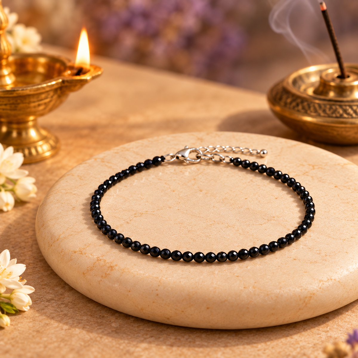 Black Obsidian Anklet