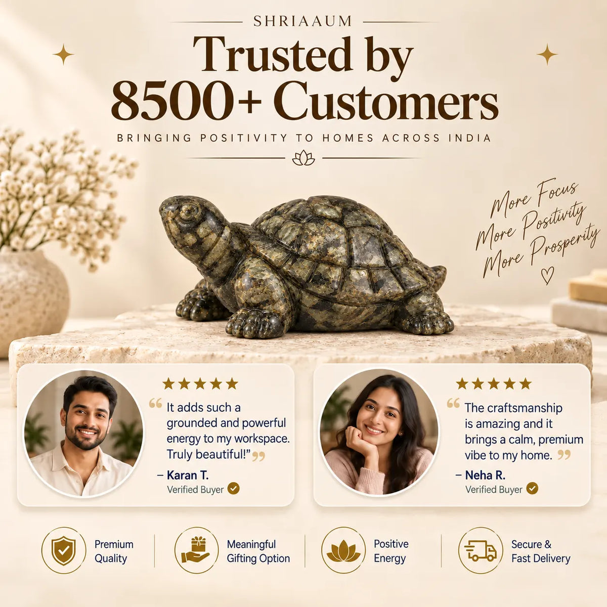 Natural Pyrite Tortoise for Wealth & Prosperity