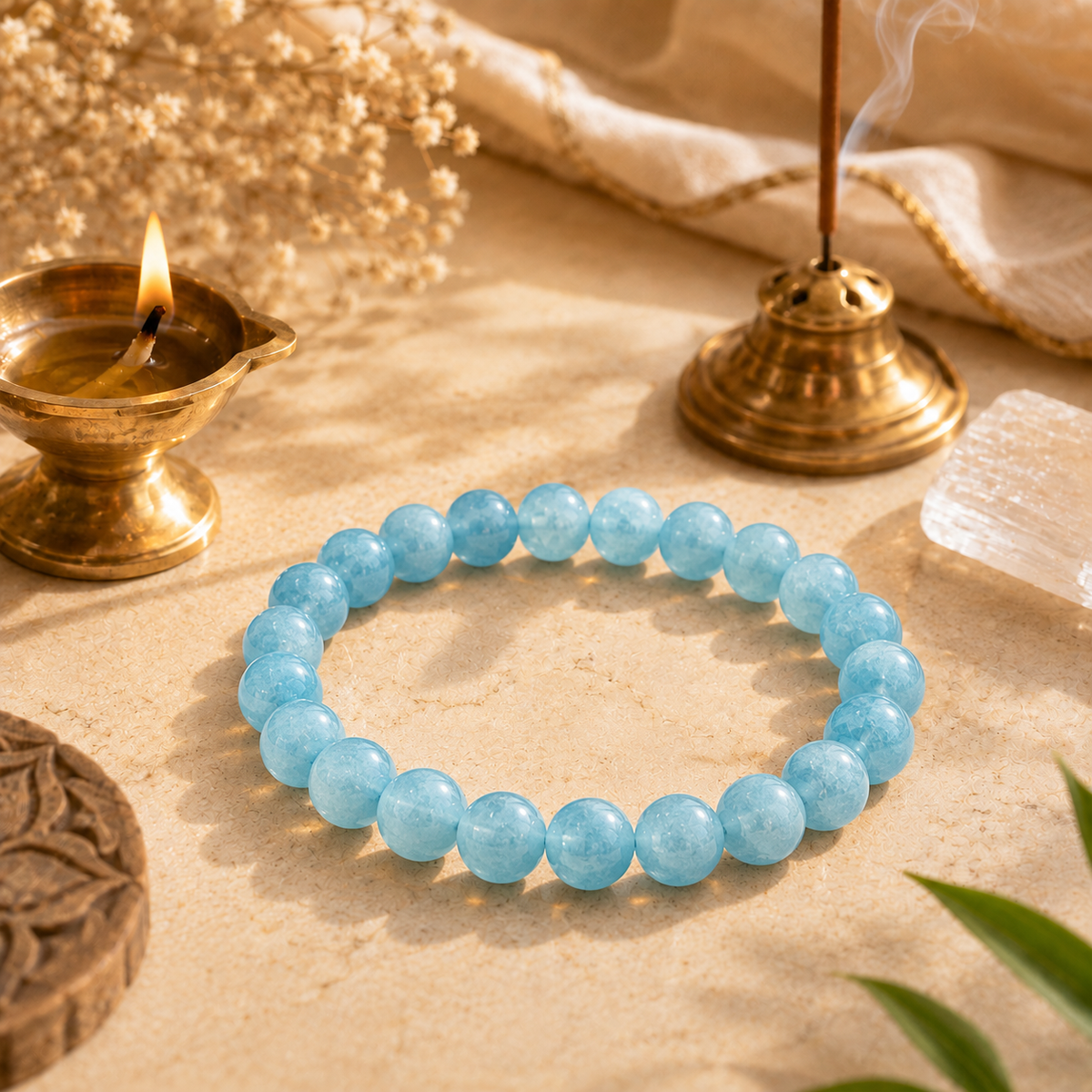 Natural Aquamarine 8mm Bracelet