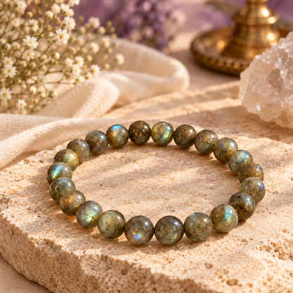 Natural Labradorite 8mm Bracelet