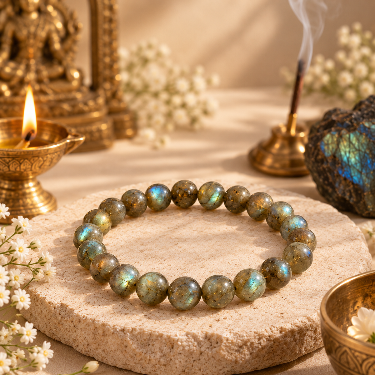 Natural Labradorite 8mm Bracelet