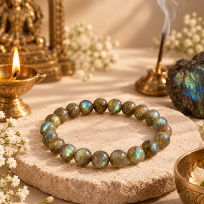 Natural Labradorite 8mm Bracelet