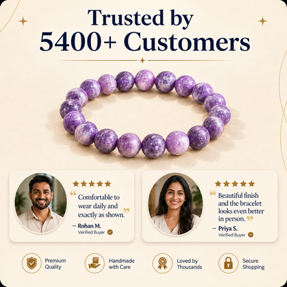 Natural Lepidolite 8mm Bracelet