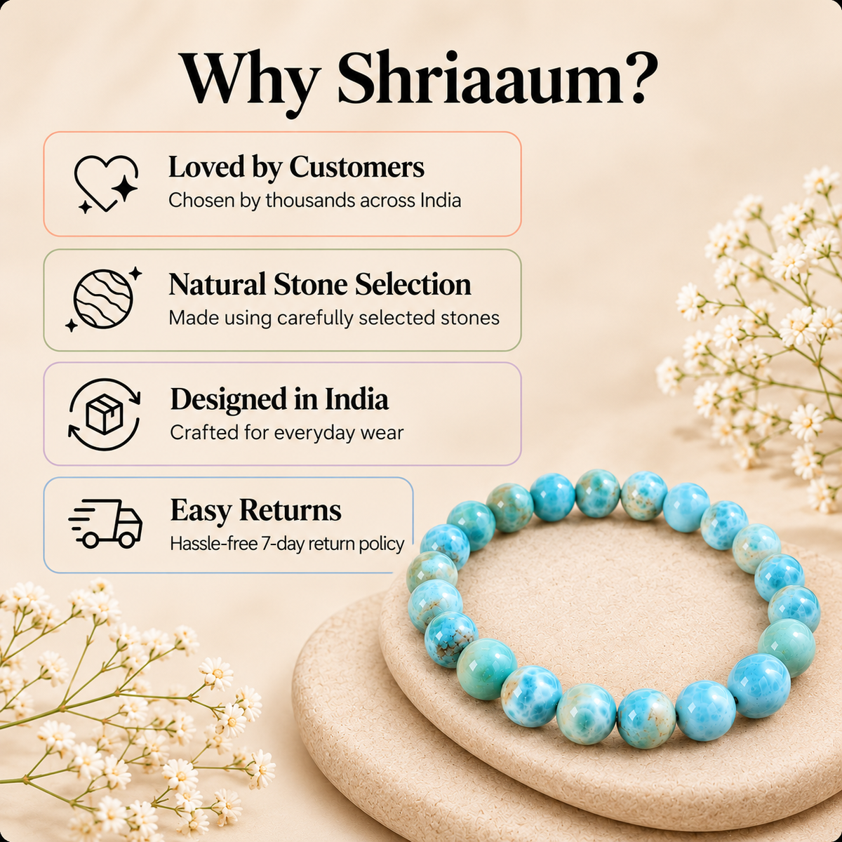 Natural Larimar 8mm Bracelet