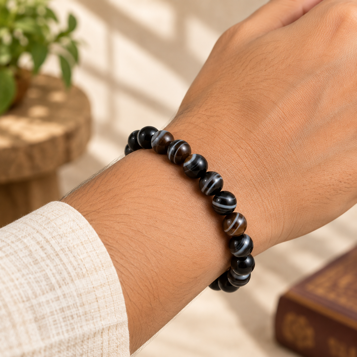 Natural Sulemani Hakik 8mm Bracelet