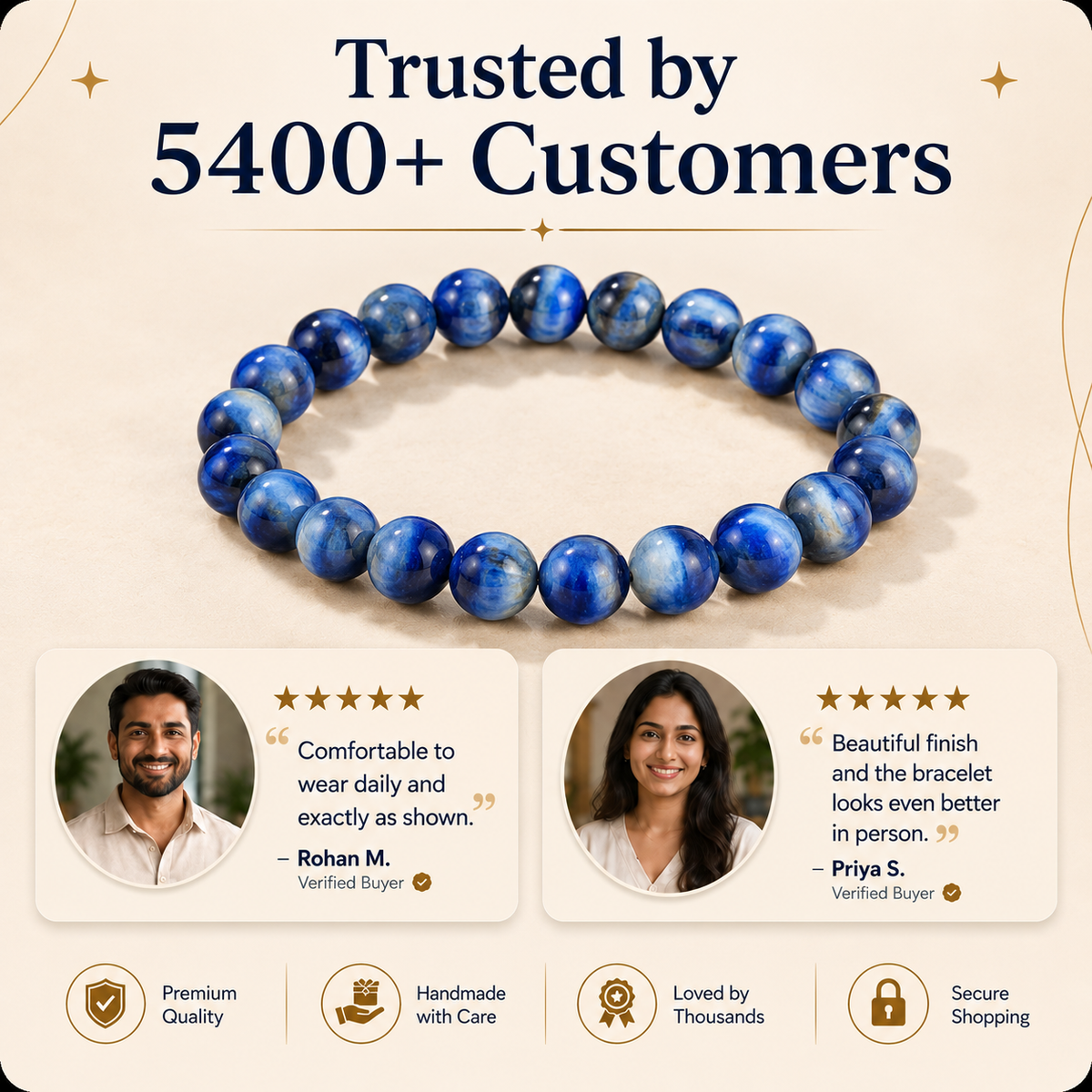 Natural Kyanite 8mm Bracelet