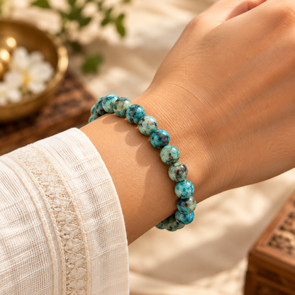 Natural African Turquoise 8mm Bracelet