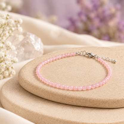 Rose Quartz Anklet