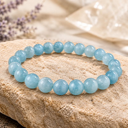 Natural Aquamarine 8mm Bracelet