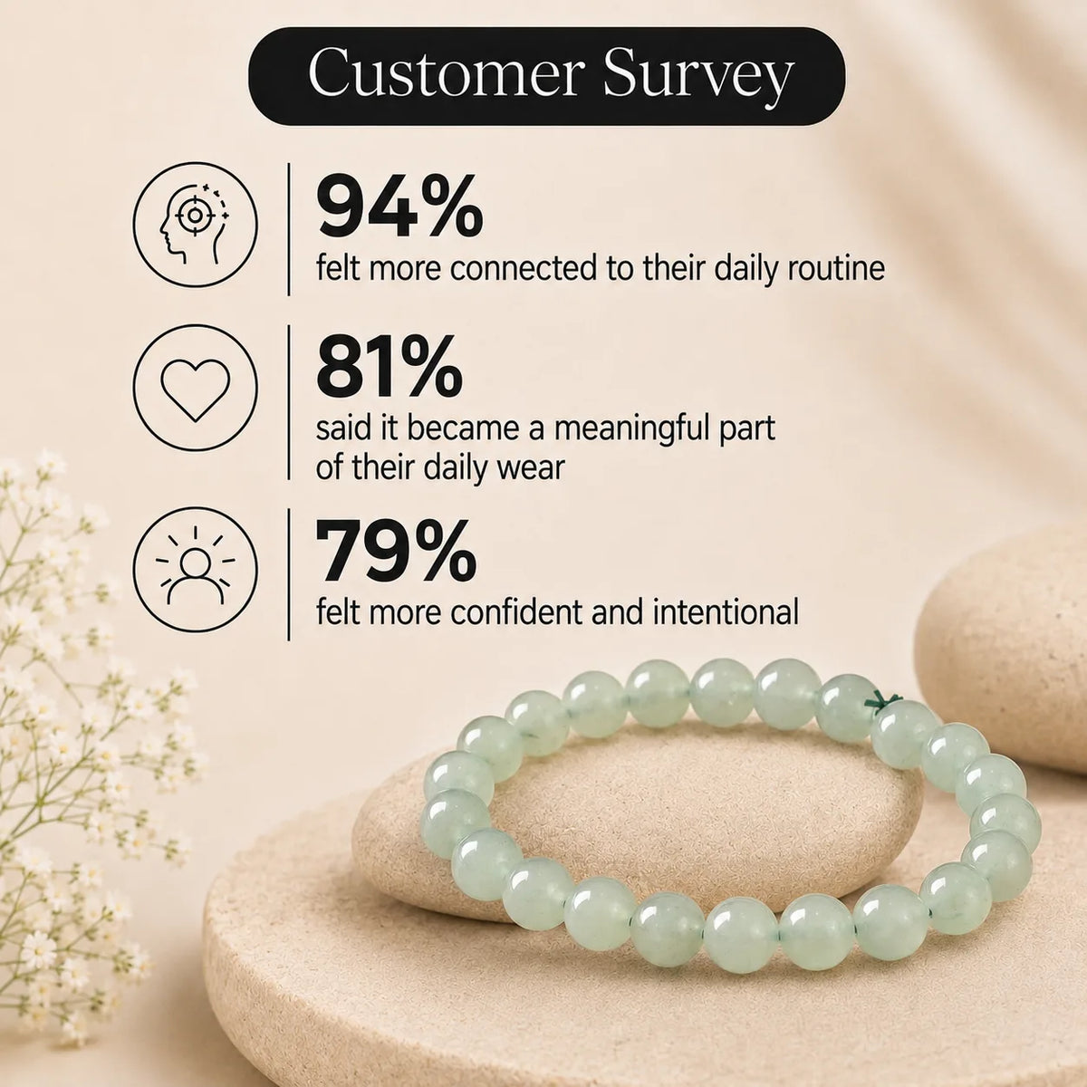 Natural Green aventurine 8mm Bracelet