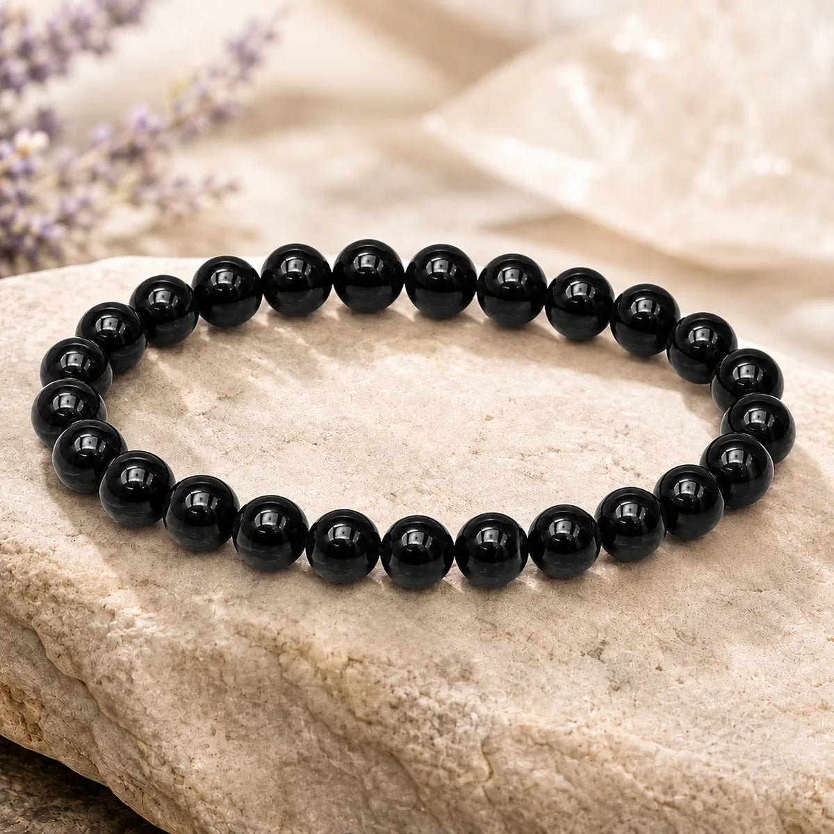Natural Black tourmaline 8mm Bracelet
