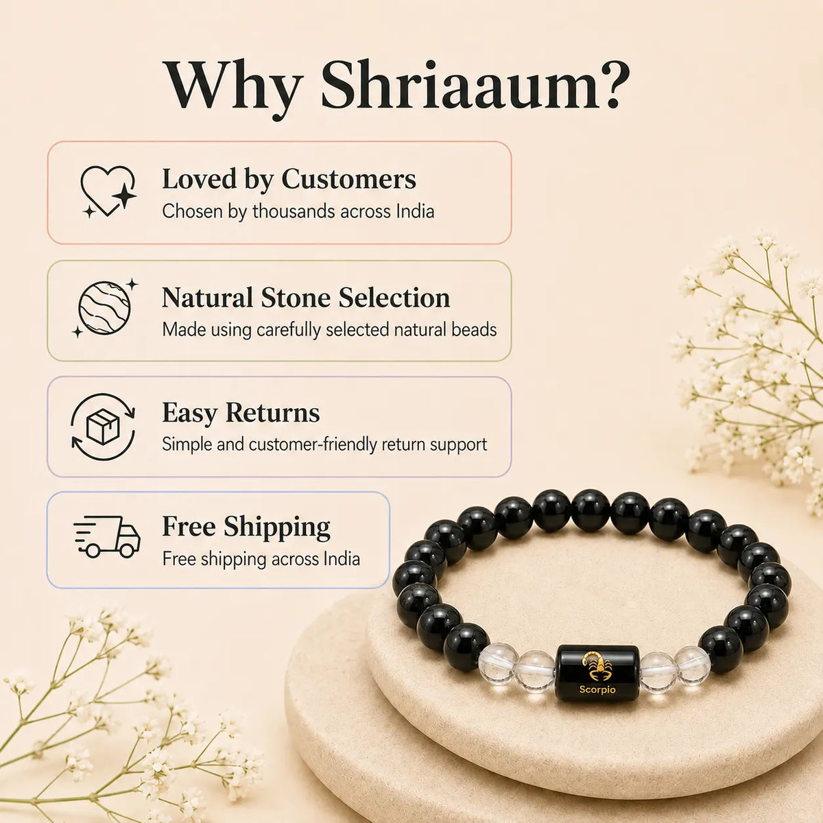 Scorpio ( वृश्चिक राशि) (Zodiac Bracelet)
