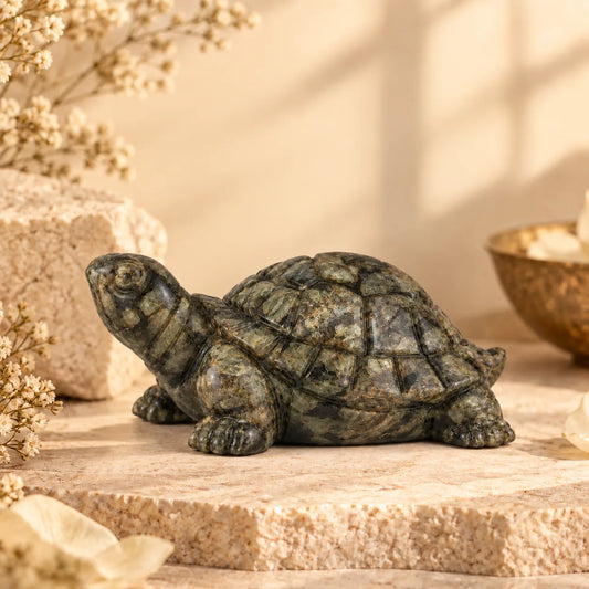 Natural Pyrite Tortoise for Wealth & Prosperity