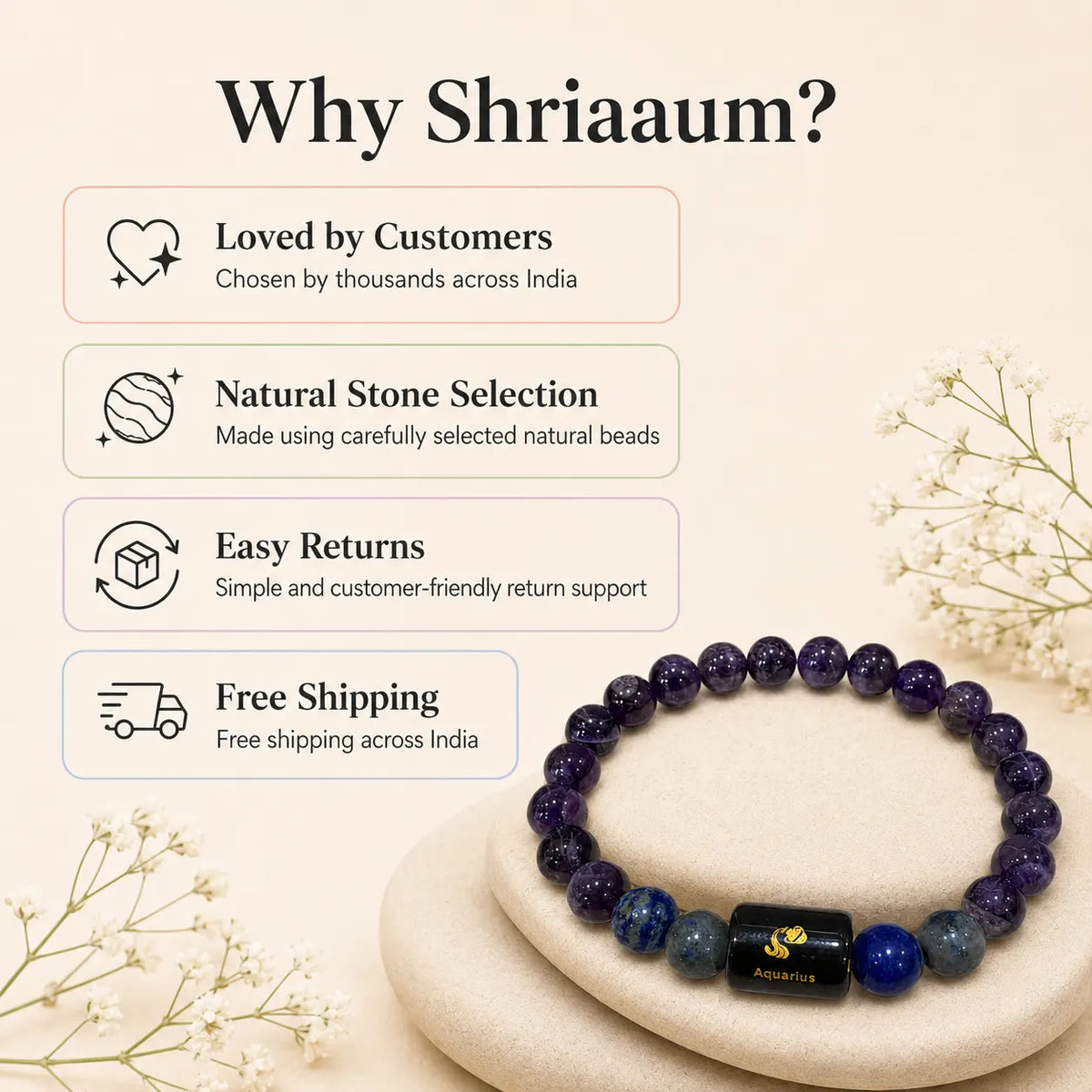 Aquarius (कुंभ राशि) (Zodiac Bracelet)