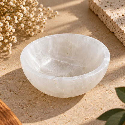 Selenite Crystal Bowl – Shuddhi, Cleansing & Charging